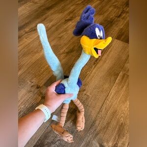 Vintage WB Looney Tunes Road Runner Plush Toy 16" from 1995